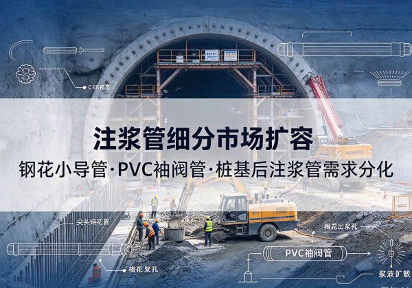 建宁注浆管细分市场扩容，隧道钢花小导管、PVC 袖阀管、桩基后注浆管需求分化